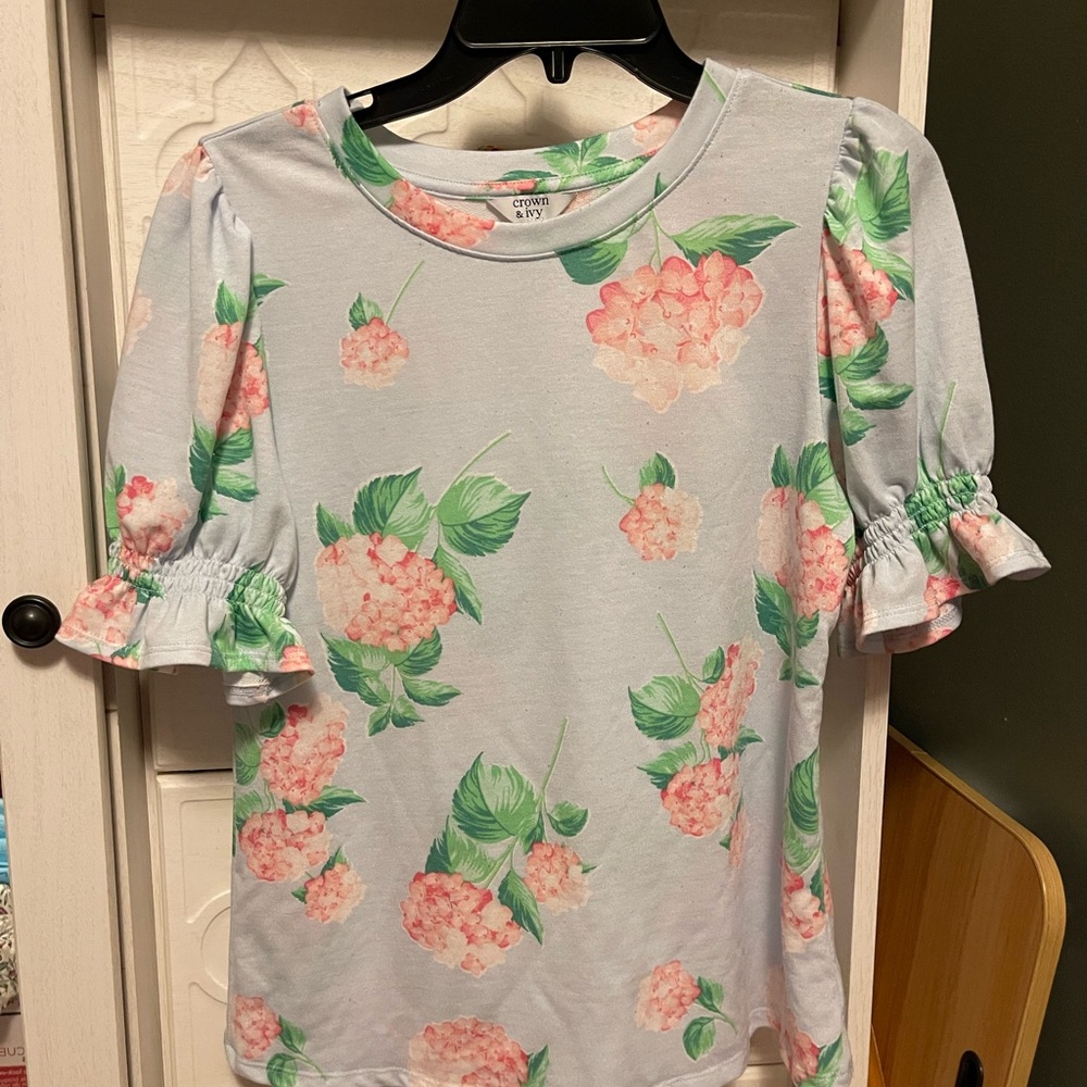 Floral Puff Sleeve Top